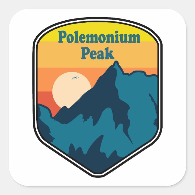 Polemonium Peak California Sunrise Square Sticker (Front)
