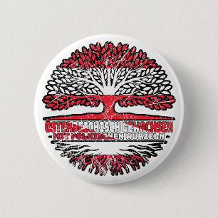 Polen Pole Österreichisch Österreich Baum 6 Cm Round Badge