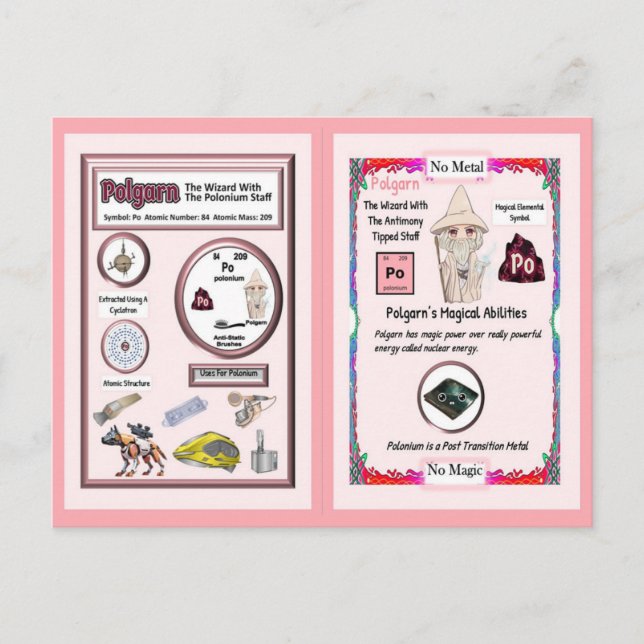 Polgarn Wizard - Polonium Element Postcard (Front)