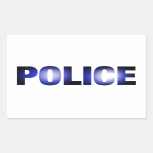 Police 3 rectangular sticker