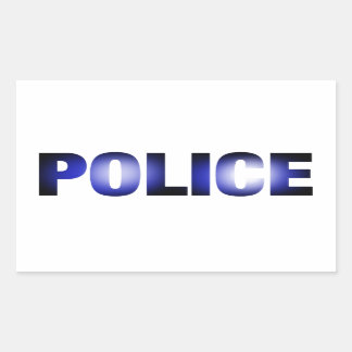 Police 3 rectangular sticker