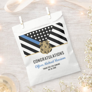 Police Academy Blue Line Congratulation Graduation Favour Bag