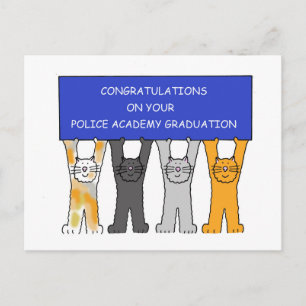Police Academy Graduate Congratulations. Postcard