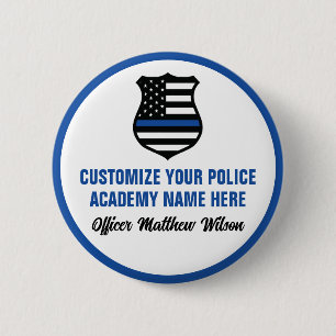 Police Academy Graduate Personalized Graduation 6 Cm Round Badge