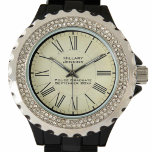 Police Academy Graduate Watch<br><div class="desc">A watch that is designed as a gift for recognising a police academy graduate graduating to join the Police Force. Add the name of the recipient as well as the Month and year of graduation. Parchment style background.</div>