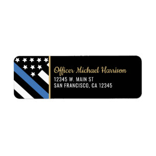 Police Academy Graduation Law Enforcement Address Return Address Label