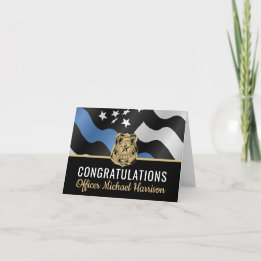 Police Academy Graduation Law Enforcement Card