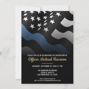 Police Academy Graduation Law Enforcement Officer Invitation