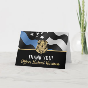 Police Academy Graduation Law Enforcement Officer Thank You Card