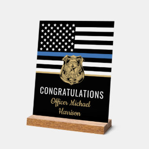 Police Academy Graduation Officer Law Enforcement Acrylic Sign