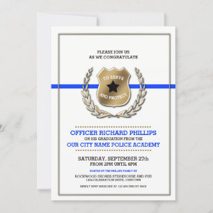 Police Academy Graduation Party Invitation