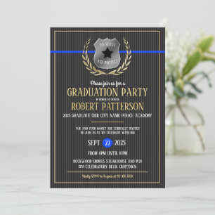 Police Academy Graduation Party Invitations