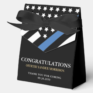 Police Academy Graduation Party Thin Blue Line Favour Box