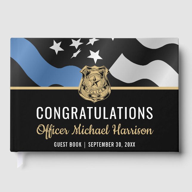 Police Academy Law Enforcement Graduation Guest Book (Front)