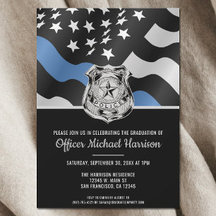 Police Academy Law Enforcement Graduation Invitation