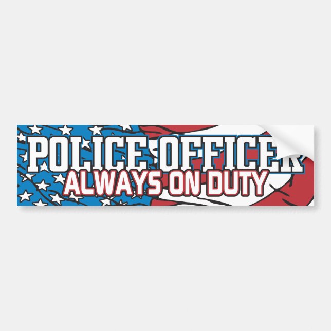 Police Always on Duty Bumper Sticker (Front)