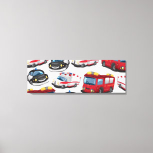Police, Ambulance and Fire Service transport Canvas Print