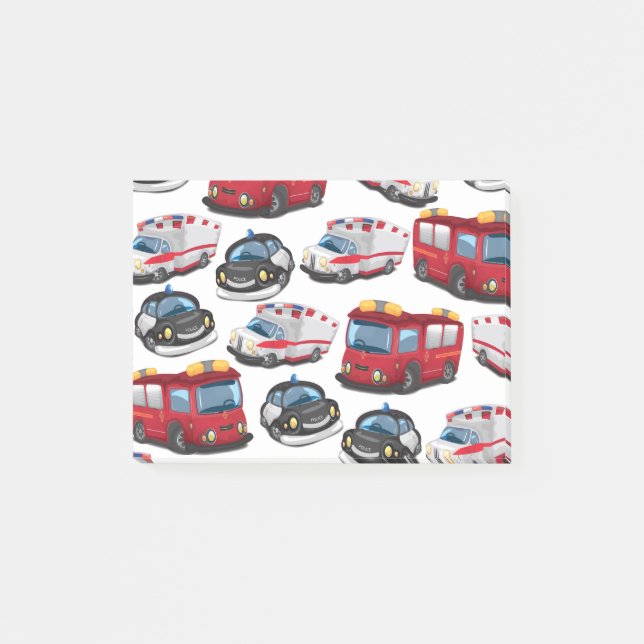 Police, Ambulance and Fire Service transport. Post-it Notes (Front)