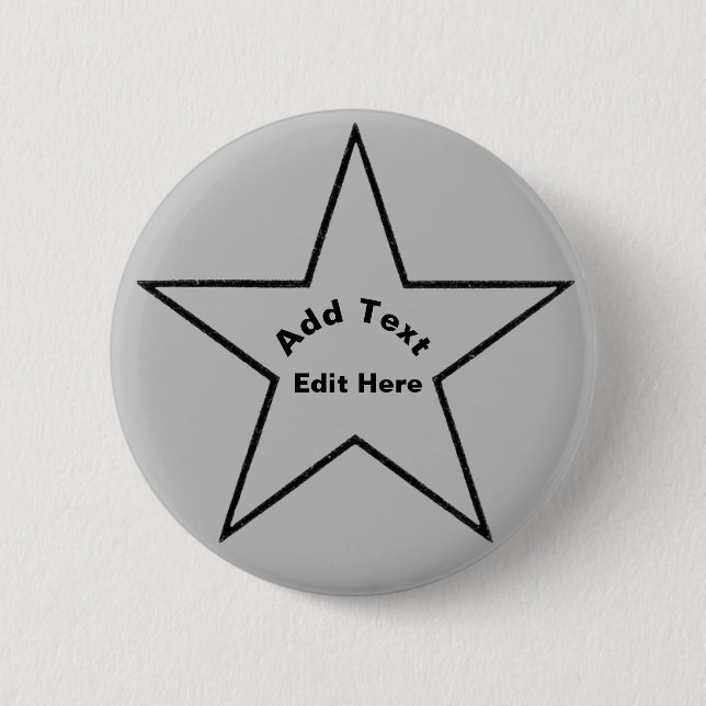 Police and Sheriff Name Badge, edit text Button (Front)