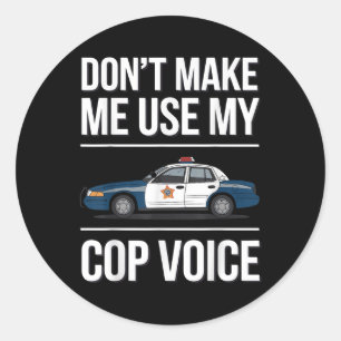 Police Art For Men Women Cop Law Enforcement Polic Classic Round Sticker