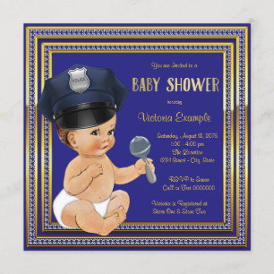 Police Baby Shower Invitations