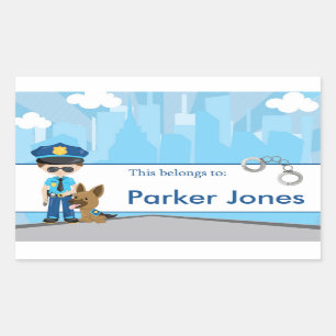 Police Back to School Personalised Labels