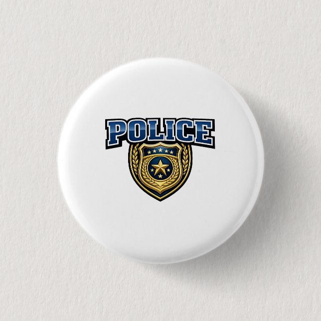 Police Badge Bold Text Design (Front)