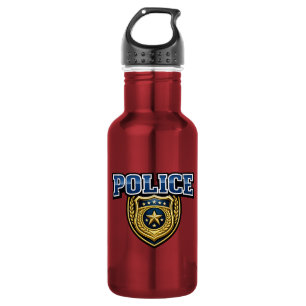 Police Badge Bold Text Design 532 Ml Water Bottle