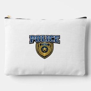 Police Badge Bold Text Design Accessory Pouch