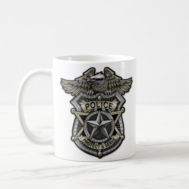 Police Badge Coffee Mug (Left)