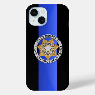 Police Badge - Thin Blue Line iPhone 15 Case