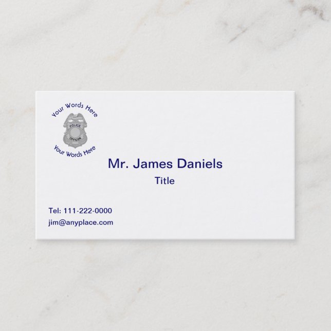 Police Badge Universal Business Card (Front)
