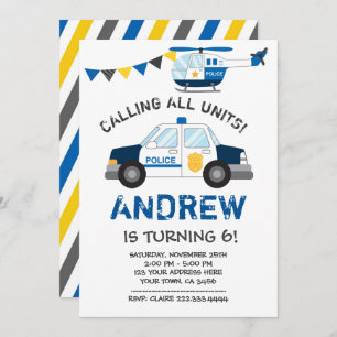 Police Birthday Invitation