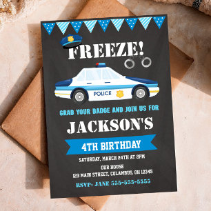 Police Birthday Invitation Police Invites