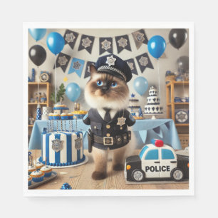 Police Birthday Napkin