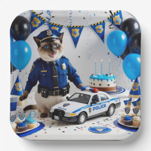 Police Birthday Paper Plate