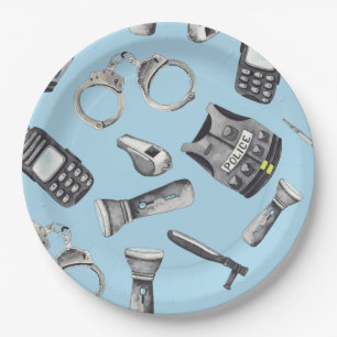 Police Birthday Paper Plate