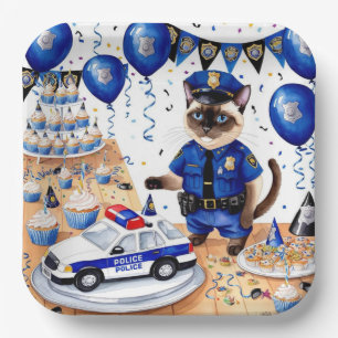 Police Birthday Paper Plate