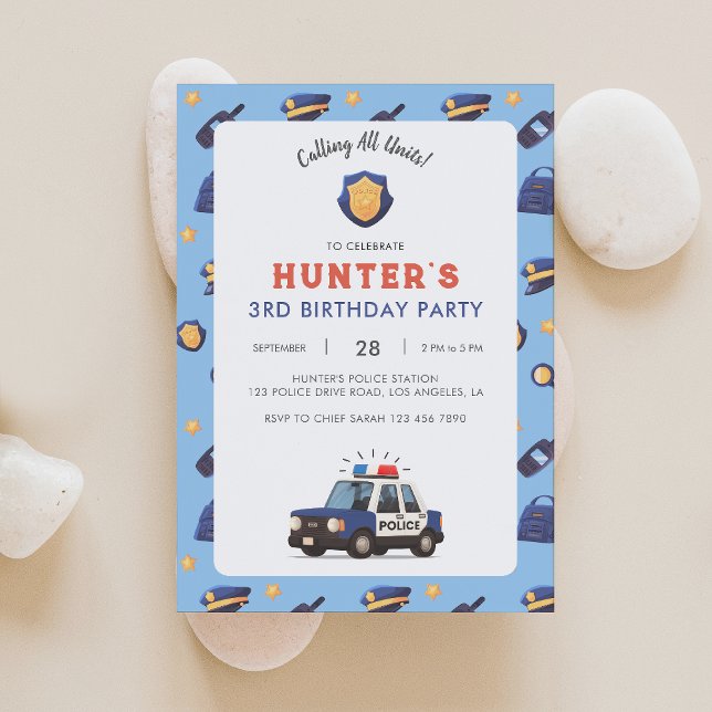 Police Birthday Party Invitation (Creator Uploaded)