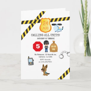 Police Birthday Party Invitation