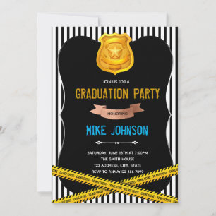 Police birthday retirement graduation theme card