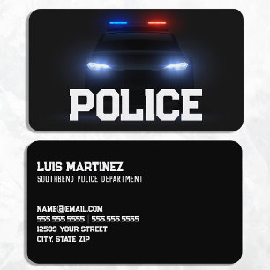 Police Black Business Card