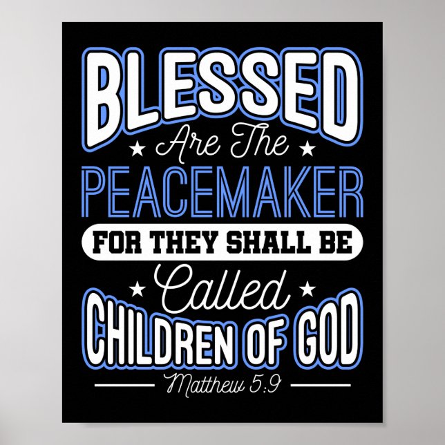 Police Blessed Are The Peacemakers For They Shall Poster (Front)