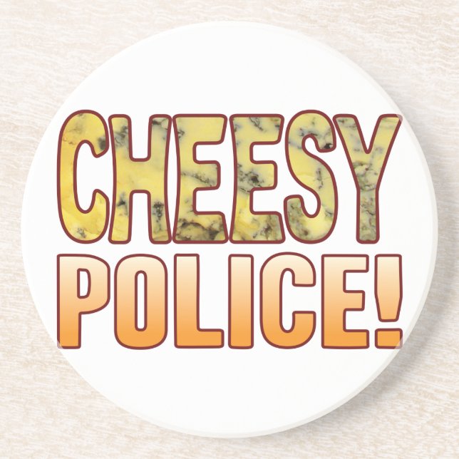 Police Blue Cheesy Coaster (Front)