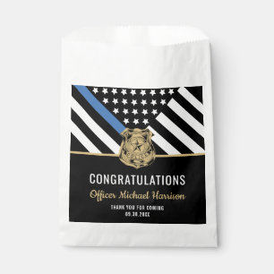 Police Blue Line Flag Congratulations Graduation Favour Bag