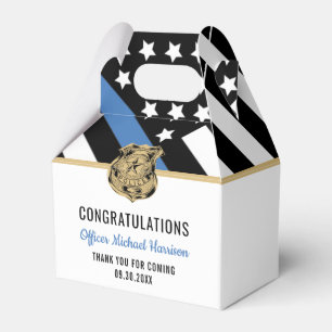 Police Blue Line Flag Congratulations Graduation Favour Box