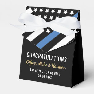 Police Blue Line Flag Congratulations Graduation Favour Box