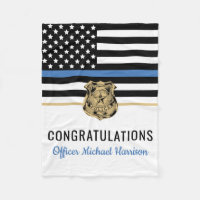 Police Blue Line Flag Congratulations Graduation