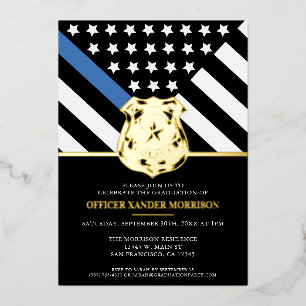 Police Blue Line Flag Law Enforcement Graduation