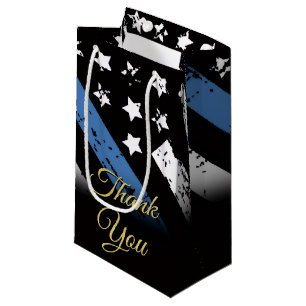 Police Blue Line Law Enforcement First Responder Small Gift Bag